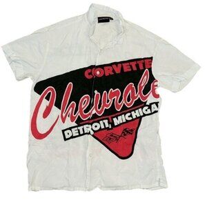 Vintage Chevrolet Corvette T-Shirt 1956-1957 Model S White & Red
